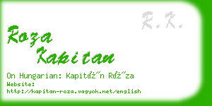 roza kapitan business card